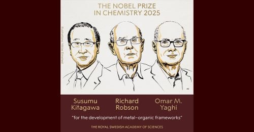 诺贝尔奖｜开创金属有机框架 日英美3学者获化学奖