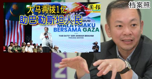 陈泓缣：安华拨1亿援巴 搞外交也争取巫裔选票