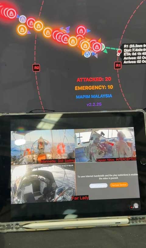 周四下午时分，SNCC分享船队的最新情况，其中可见船只被以军登船的情况。