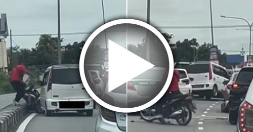 撞倒摩哆后慌忙逃窜 华男引发连环撞