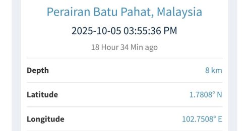 峇株巴辖外海 再现2.9级弱震！