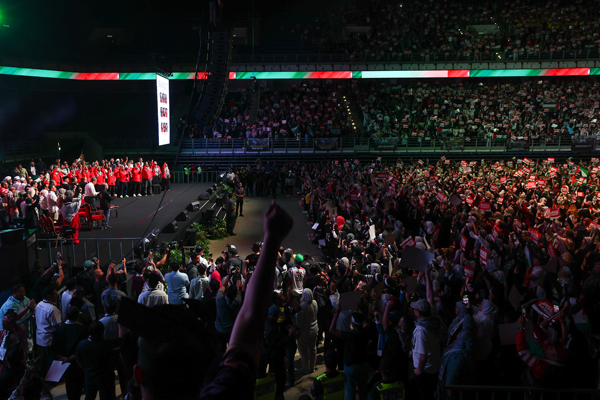 大集会得到各造的踊跃支持出席，场面盛大。（马新社）