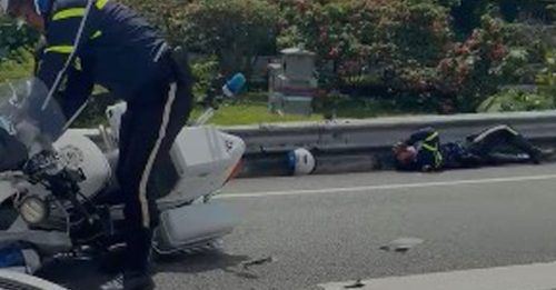 东盟峰会｜护送代表团遇祸 交警被撞受重伤