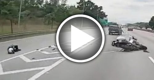 东盟峰会封路出意外 执勤交警遭货卡猛撞 受伤入院