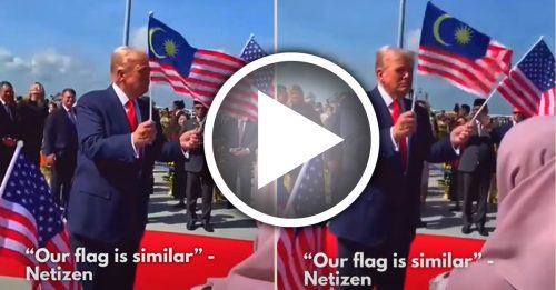 东盟峰会｜“我们的国旗很像！” 特朗普挥旗 场面萌翻全场