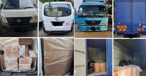 泊车场卸货被警埋伏 6车藏逾622万私烟