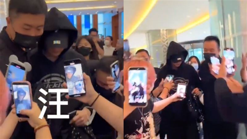 秀彬和章昊遭大批私生饭围堵。