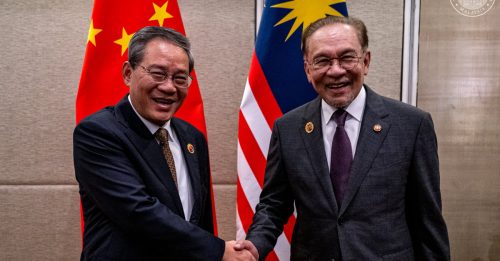 与李强会晤深化互信  安华：两国关系更趋稳固