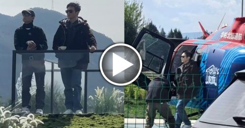 张智霖陈小春再合体 　节目组出动直升机迎接