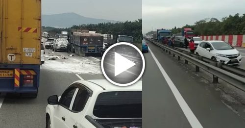 南北大道5车连环撞 幸无人伤亡