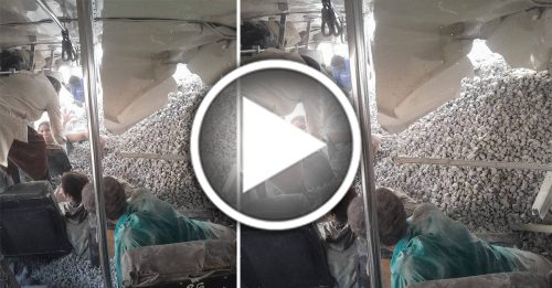 巴士与砂石车相撞 20死！