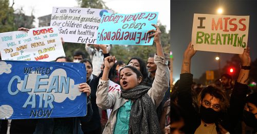 印度新德里空污严重 民众示威：我想念呼吸