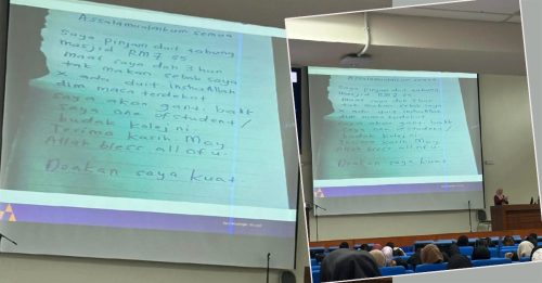 大学生3天没钱吃饭 留字条向清真寺“借”RM7.65