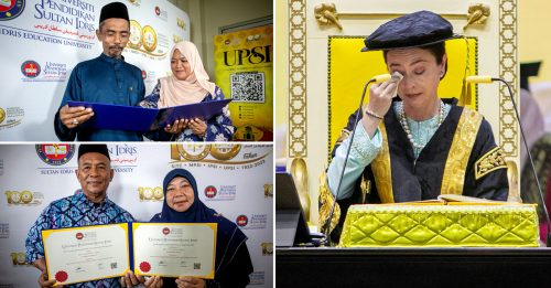 大学生巴士翻覆｜殉难学生父亲代领毕业证书 霹雳苏丹后哽咽拭泪