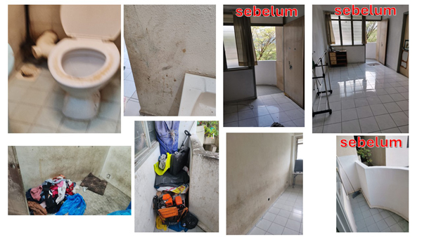 恶霸租客将杨雪鹃的单位,弄得非常肮脏。(图杨雪鹃提供)