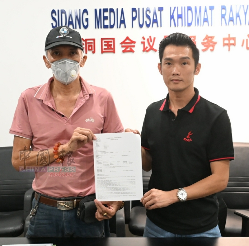 赖俊权（右）将协助李先生，向警方了解案件的调查进展。
