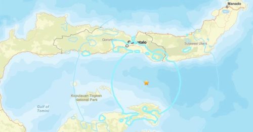 印尼苏拉威西岛近海 发生6.2级地震