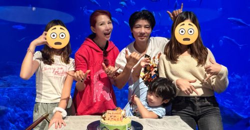 蔡少芬晒全家福 为儿子庆生 2女儿神基因曝光 飘星味