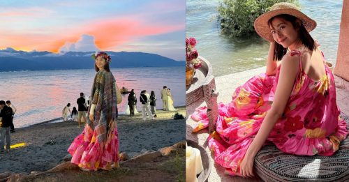 索爆人妻仙游大理 飘逸花裙 如走进童话