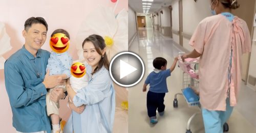 3亿千金晒一家四口合照 长子帮忙推弟弟“游车河”