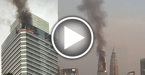 马石油第3大厦突发大火 滚滚黑烟直冲云霄