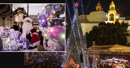 加萨战争后圣诞树首亮灯 伯利恒欢乐气氛回归