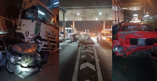 收费站前拖格罗厘连环撞 7人殃及 幸皆吉人天相