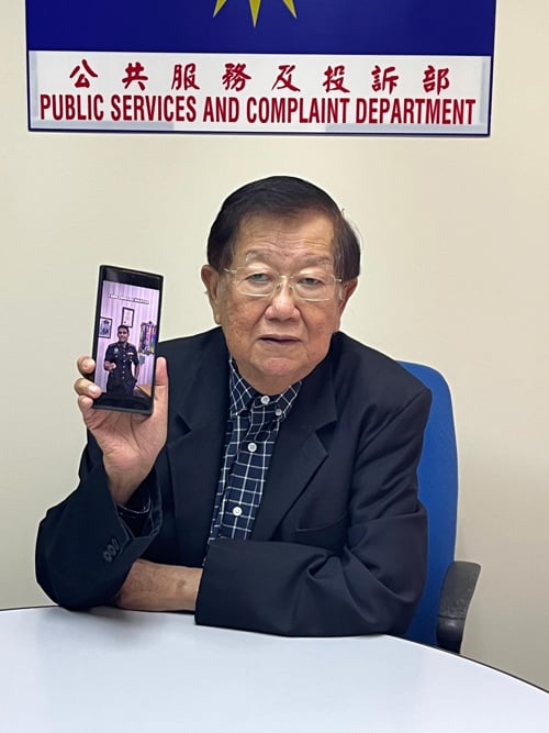 张天赐呼吁民众小心提防骗子的最新手法。

