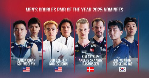 羽联年度最佳球员 大马4双打谢儮好入围